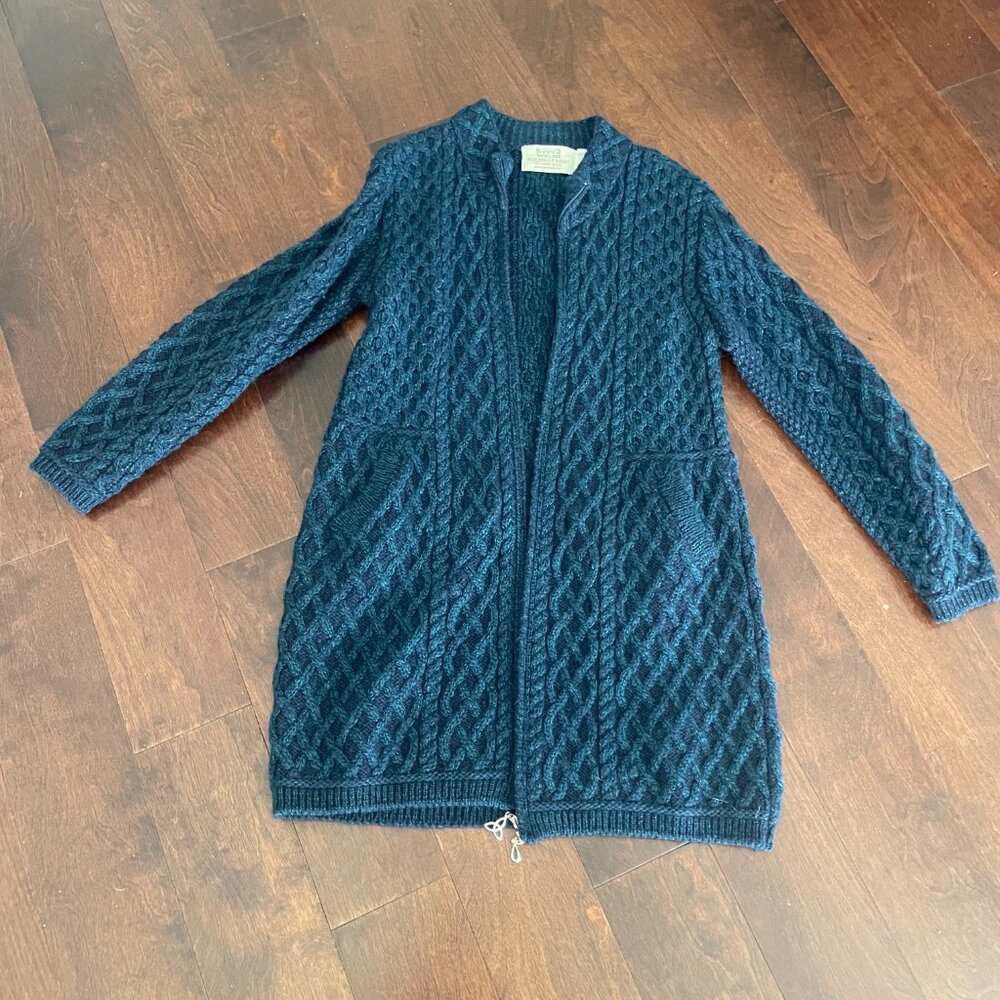 Got This Beautiful Sweater Coat- Famous Aran Market- Merino Wool (not itchy)
